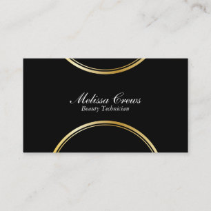 Gold Double Ring 2 Business Card