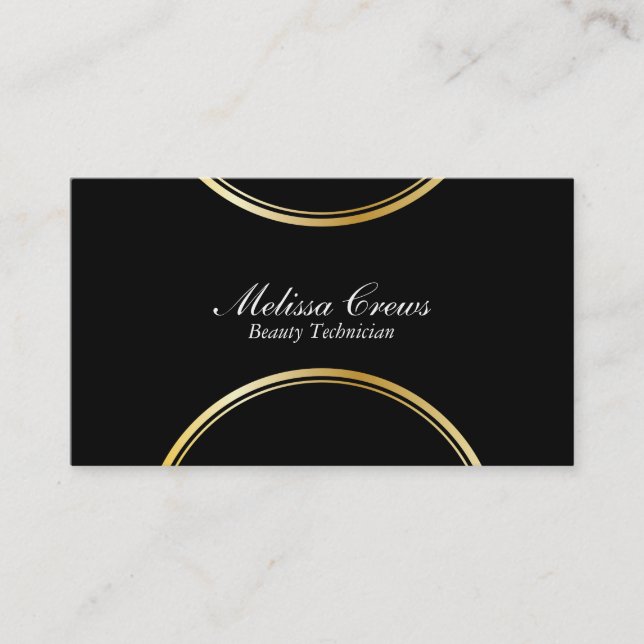 Gold Double Ring 2 Business Card (Front)
