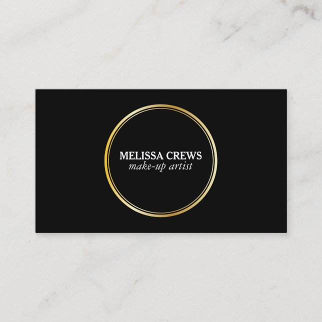 Gold Double Ring Business Card (Front)