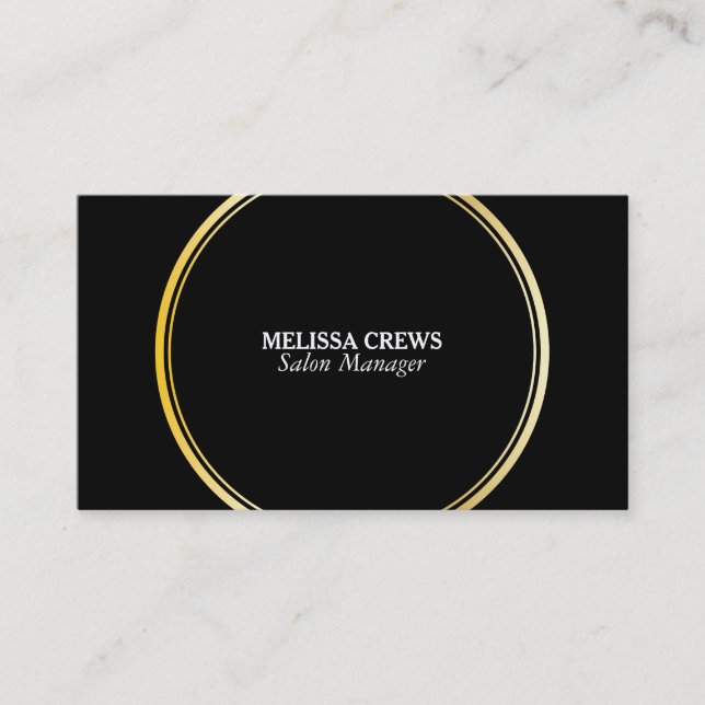Gold Double Ring Business Card (Front)