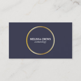 Gold Double Ring (cool purple) Business Card