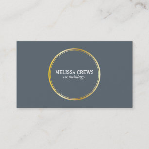 Gold Double Ring (grey) Business Card