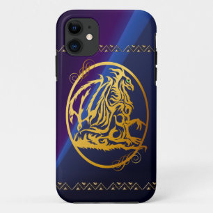 Gold Dragon Circled  iPhone 5 Cases