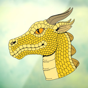 Gold Dragon Head in Profile