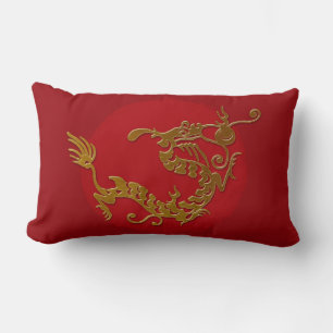 gold dragon lumbar cushion