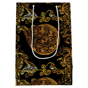 Gold Dragon Medium Gift Bag