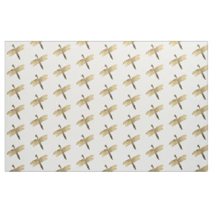 Gold Dragonflies Fabric