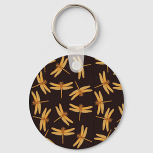 Gold Dragonflies Keychain