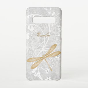 Gold Dragonfly Personalise Samsung Galaxy Case