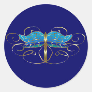 Gold Dragonfly Tiara Stickers