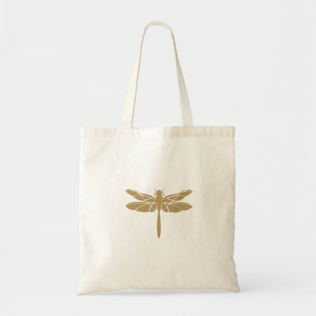 Gold Dragonfly Tote Bag (Front)