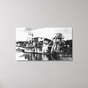 Gold Dredging SceneIdaho City, ID Canvas Print