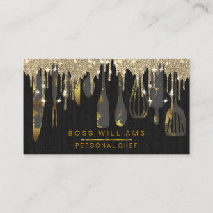 Gold Drips Catering Personal Chef Bakery Pastry Bu Business Card