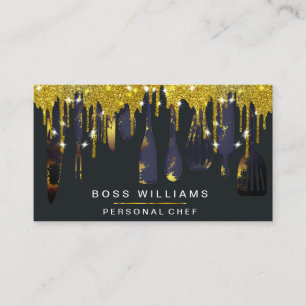 Gold Drips Catering Personal Chef Bakery Pastry    Business Card
