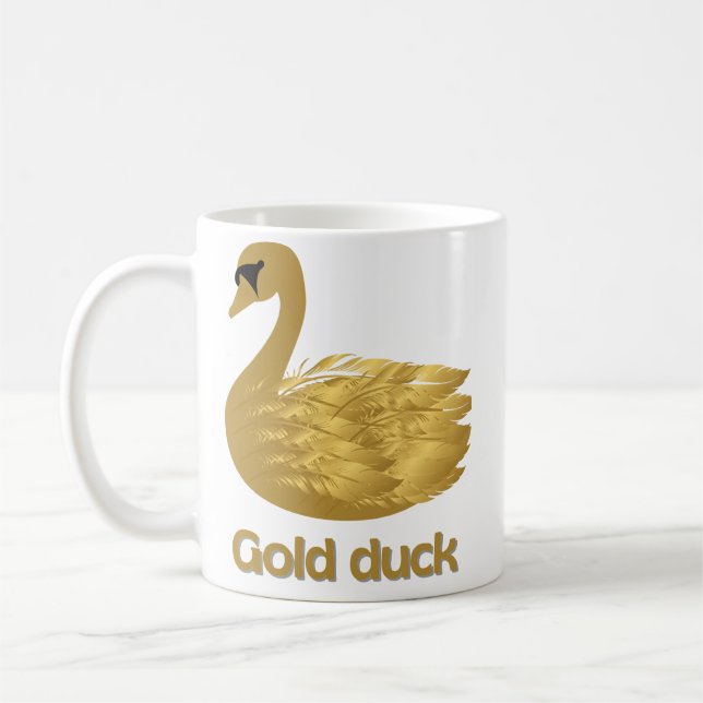 Gold duck coffee mug (Left)