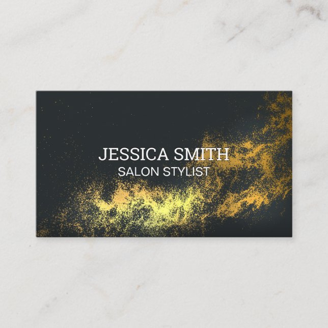 Gold Dust Background Business Card (Front)