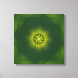 Gold Dust Bloom – Botanical Fractal Canvas Print