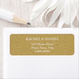 Gold Dust Confetti Address Label