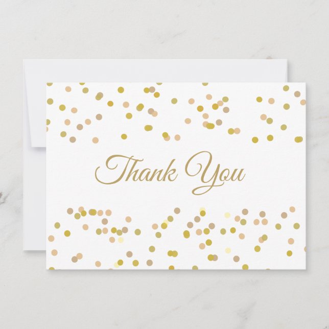 Gold Dust Confetti Thank You (Front)
