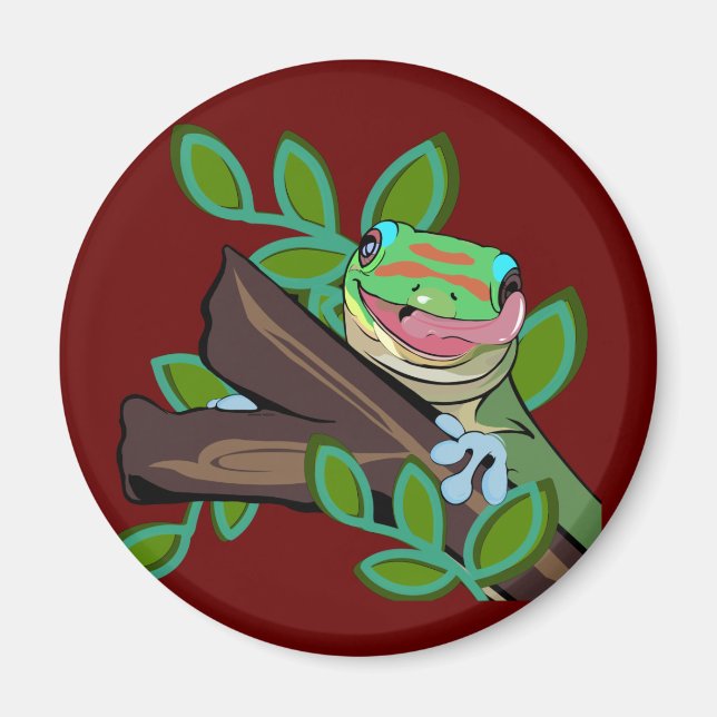 GOLD DUST DAY GECKO  MAGNET (Front)