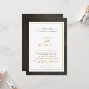 Gold Dust Wedding Invitation