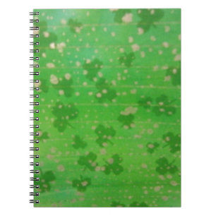 Gold-Dusted Shamrocks Spiral Notebook