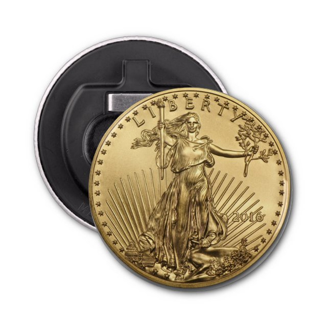 Gold Eagle coin Bottle Opener (Front)