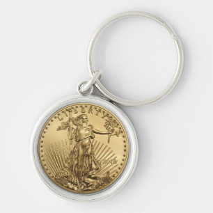 Gold Eagle coin Key Ring