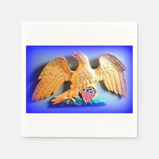 gold eagle paper napkins (Front)