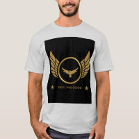 Gold Eagle with Wings Image Feeling Good Text Ash