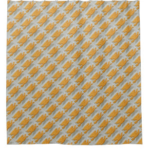 gold eagles flying pattern shower curtain