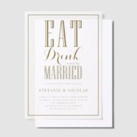 Gold Eat, Drink and be Married Wedding
