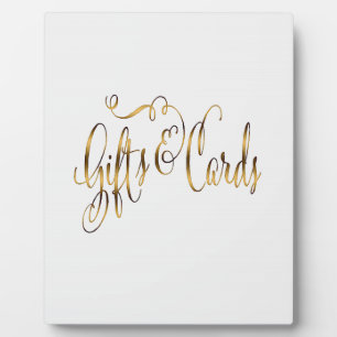 Gold-effect Gifts & Cards Wedding Table Sign Plaque