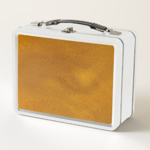 Gold Effect Metal Lunch Box