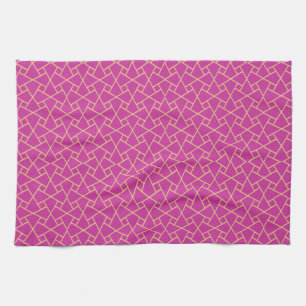 Gold-effect, Purple Islamic Pattern Kitchen Towel