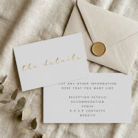 Gold effect script, the details light grey