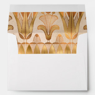 Gold Egyptian Egypt Art Deco Matching Envelope