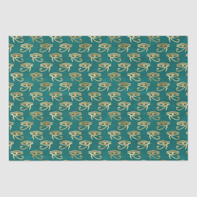 Gold Egyptian Eye of Horus Pattern   Tissue Paper (Front)
