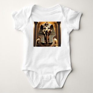 Gold Egyptian Pharaoh Lion,  Baby Bodysuit