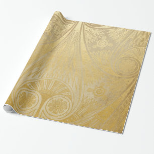 Gold Egyptian Scroll Design Gift Wrapping Paper