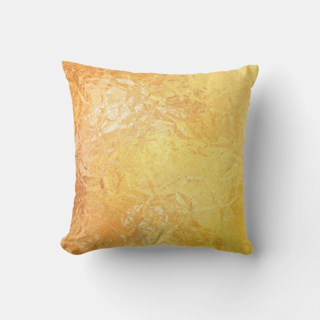 Gold Elegance: Abstract Luxurious Background Cushion (Front)