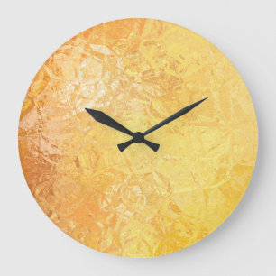 Gold Elegance: Abstract Luxurious Background Large Clock