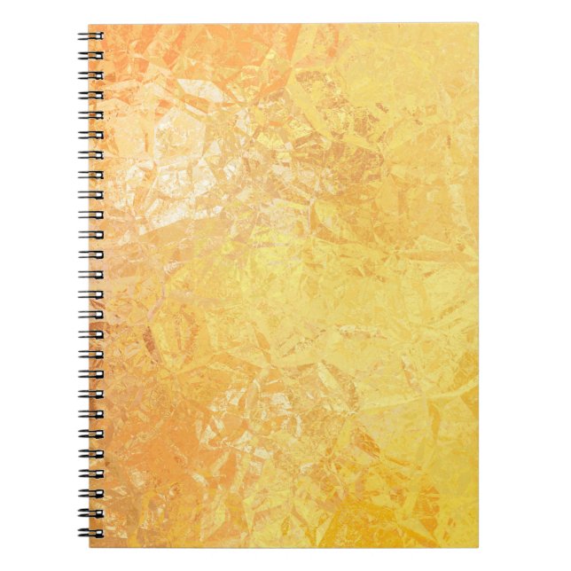 Gold Elegance: Abstract Luxurious Background Notebook (Front)