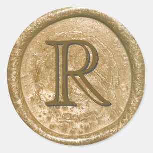 Gold Elegance Classic Round Sticker