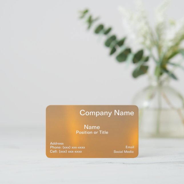Gold Elegance Professional Business Card (Standing Front)