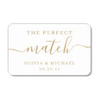 Gold elegance the perfect match wedding favours