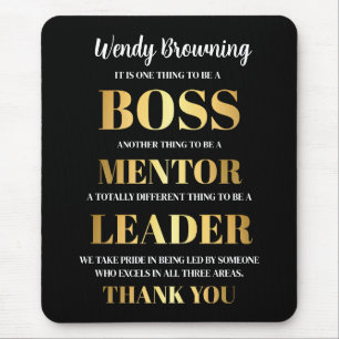 gold Elegant Boss appreciation week Mouse Pad