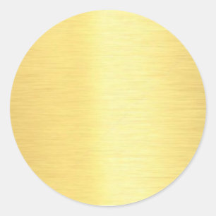Gold Elegant Chic Template Blank Your Custom Text Classic Round Sticker