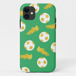 Gold Elegant Classic Soccer Cleats Ball Green Case-Mate iPhone Case