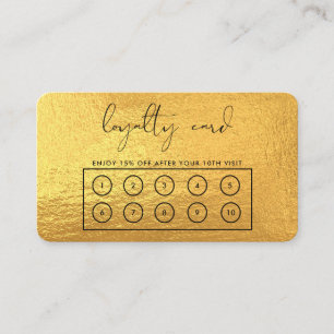 Gold Elegant Custom Loyalty Card